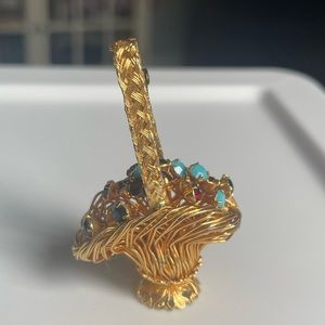 Basket vintage brooch